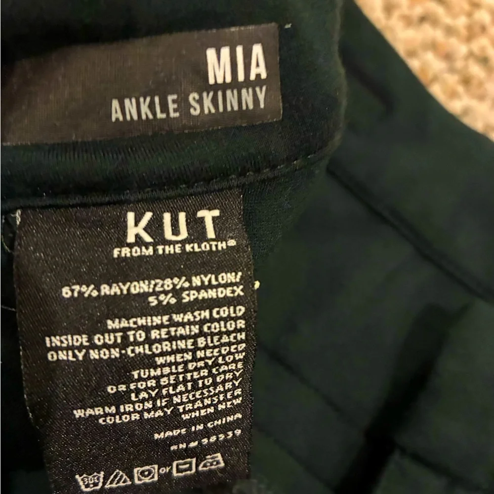Kut from The Kloth women’s dark green ankle Pants Sz 10 - Picture 4 of 5